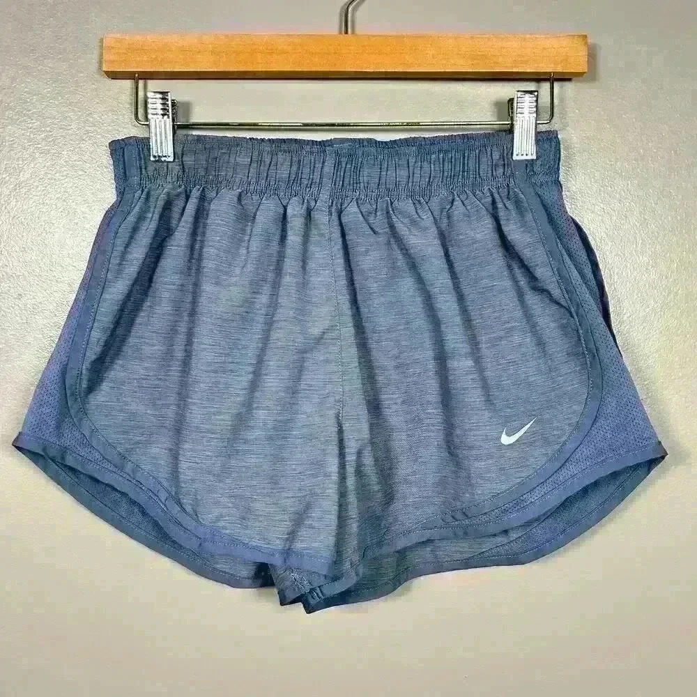 NIKE Dri-fit Tempo Track 3 Inseam Shorts Blue Athletic Running Workout Women M